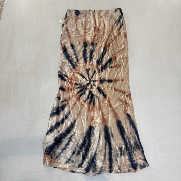 NWT Free People Velvet Skirt Women XS Tie-Dye Maxi Midi Boho Fairy Y2K Gypsy NEW - Picture 9 of 10